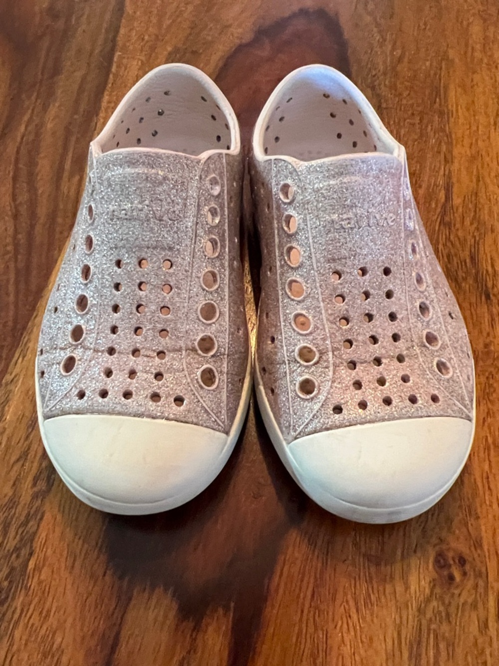 Native Kids Jefferson Slip-On Sneakers - Rose Glitter
